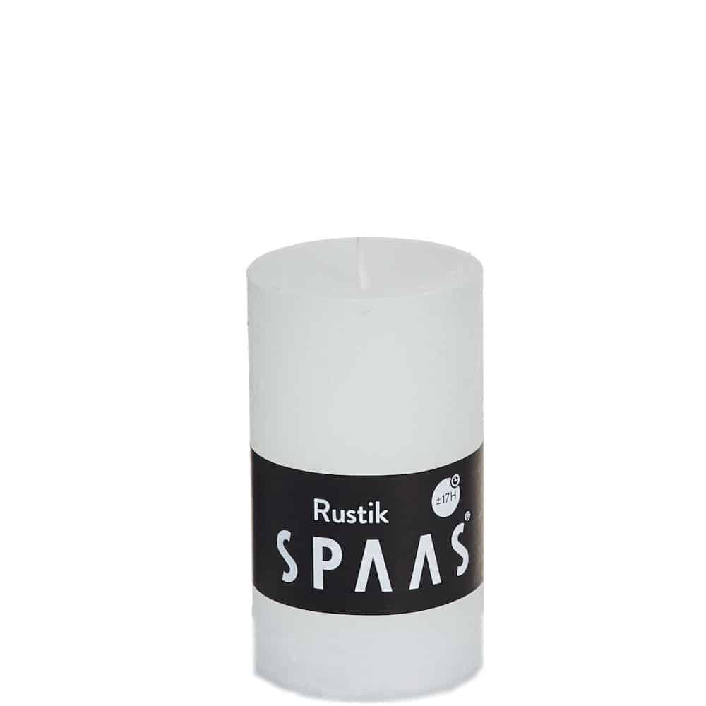 Stompkaars rustiek d5h8cm wit - Afbeelding 1