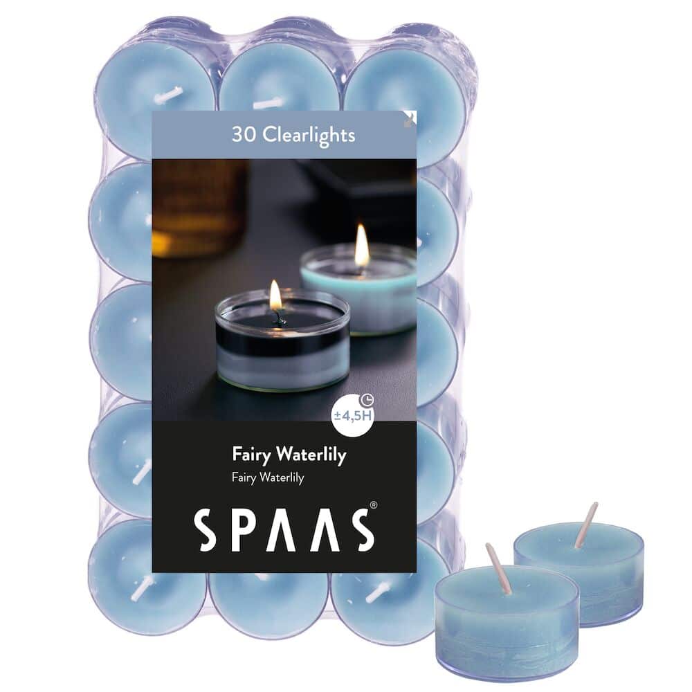 Spaas_5411708155179_0338283.192_ProductPhoto_HRes_ListSearch_1 Geurtheelicht 4.5u fairy waterlily 30st - Afbeelding 1