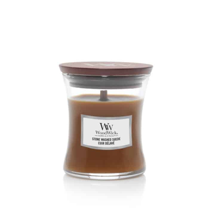 WoodWick Stone Washed Suede Mini Candle