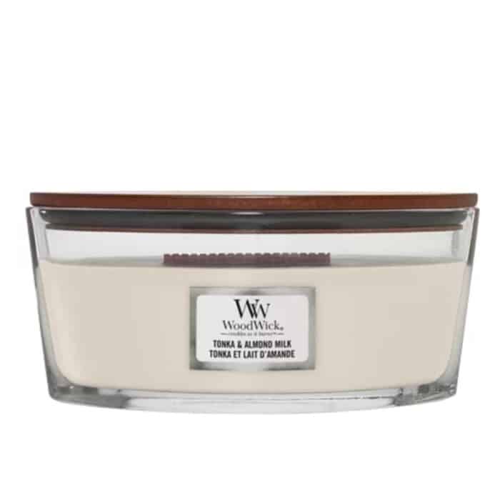 WoodWick Tonka & Almond Milk Ellipse Candle