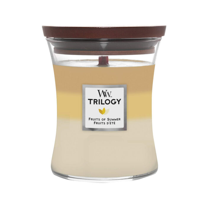 WoodWick Trilogy Fruits of Summer middelgrote kaars