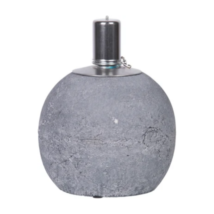 Esschert Design olielamp Fancy Flames grijs D 13,7 H 17 cm